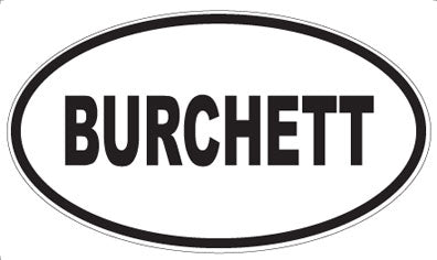 BURCHETT - Oval Magnet