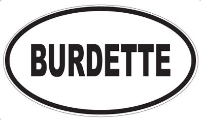 BURDETTE - Oval Magnet