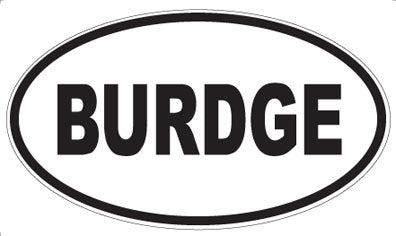 BURDGE - Oval Magnet