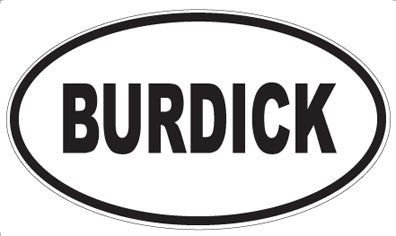 BURDICK - Oval Magnet
