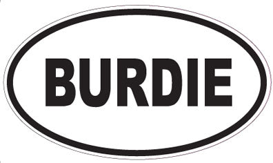 BURDIE - Oval Sticker