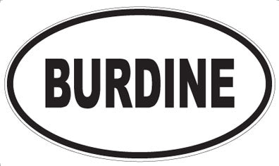 BURDINE - Oval Magnet