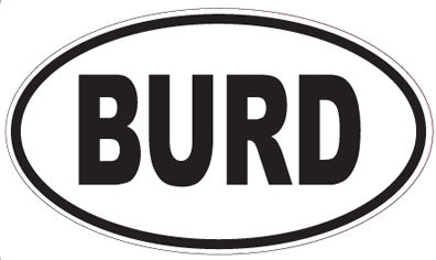 BURD - Oval Sticker