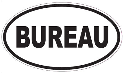 BUREAU - Oval Sticker