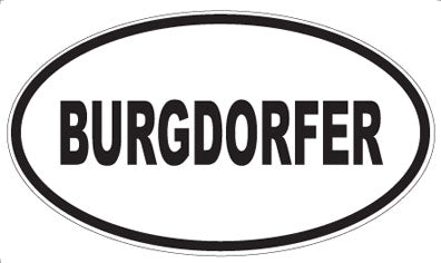 BURGDORFER - Oval Magnet
