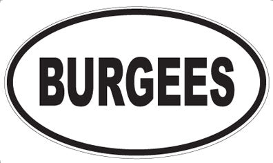 BURGEES - Oval Magnet