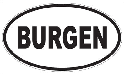 BURGEN - Oval Magnet