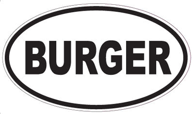 BURGER - Oval Sticker