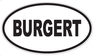 BURGERT - Oval Magnet