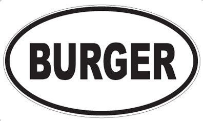 BURGER - Oval Magnet