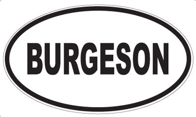 BURGESON - Oval Magnet