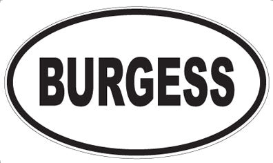 BURGESS - Oval Magnet