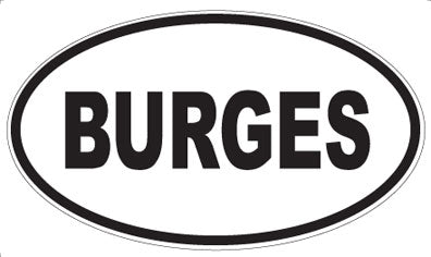 BURGES - Oval Magnet