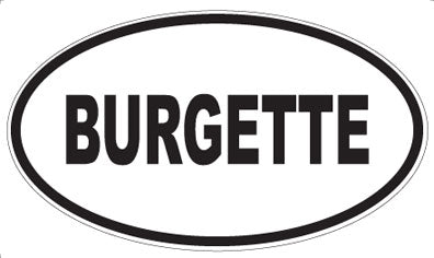 BURGETTE - Oval Magnet