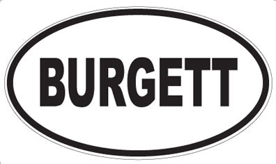 BURGETT - Oval Magnet