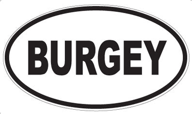 BURGEY - Oval Magnet