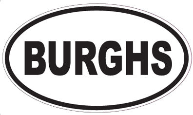 BURGHS - Oval Sticker