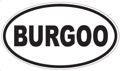 BURGOO - Oval Sticker