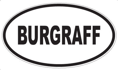 BURGRAFF - Oval Magnet