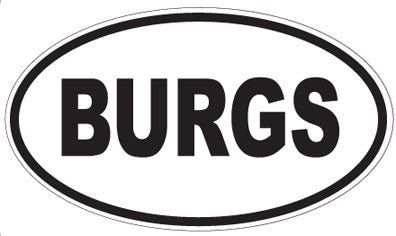 BURGS - Oval Sticker