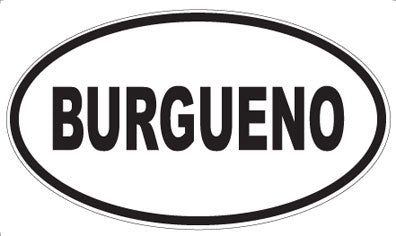 BURGUENO - Oval Magnet