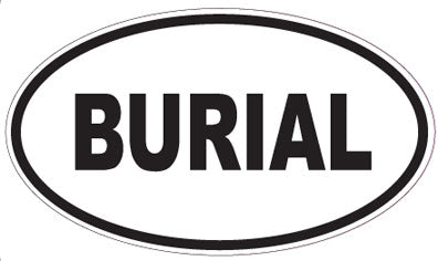 BURIAL - Oval Sticker