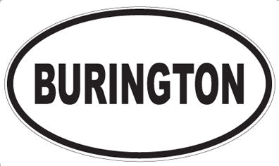 BURINGTON - Oval Magnet