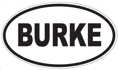 BURKE - Oval Sticker