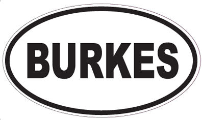 BURKES - Oval Sticker