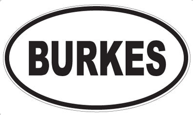 BURKES - Oval Magnet