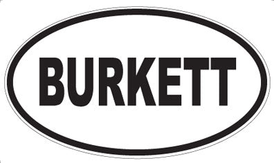 BURKETT - Oval Magnet