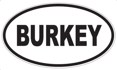 BURKEY - Oval Magnet
