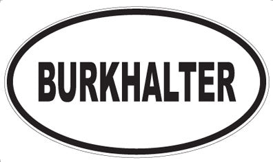 BURKHALTER - Oval Magnet