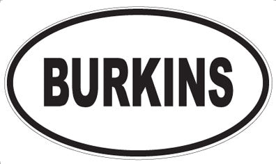 BURKINS - Oval Magnet