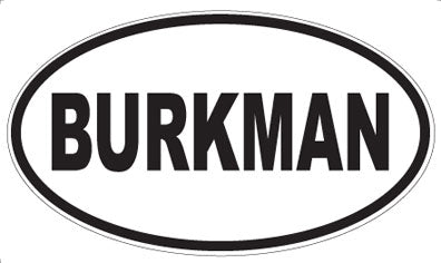 BURKMAN - Oval Magnet
