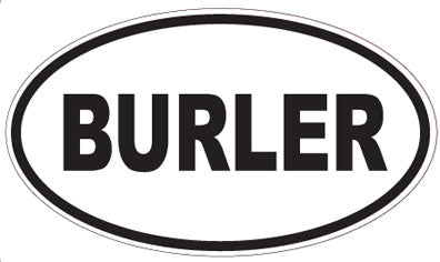BURLER - Oval Sticker