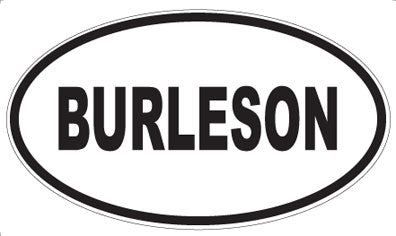 BURLESON - Oval Magnet