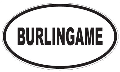BURLINGAME - Oval Magnet