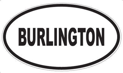 BURLINGTON - Oval Magnet
