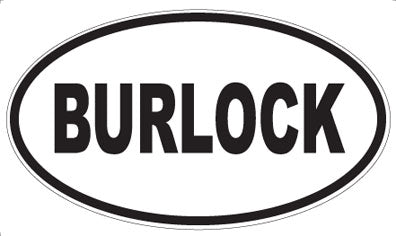 BURLOCK - Oval Magnet