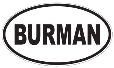 BURMAN - Oval Magnet