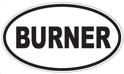 BURNER - Oval Sticker