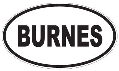 BURNES - Oval Magnet
