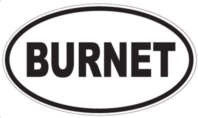 BURNET - Oval Sticker