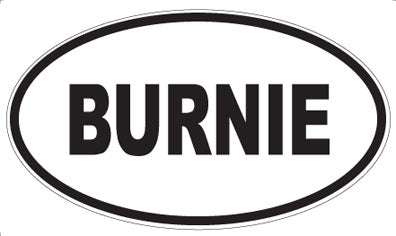 BURNIE - Oval Magnet
