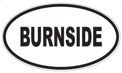 BURNSIDE - Oval Magnet