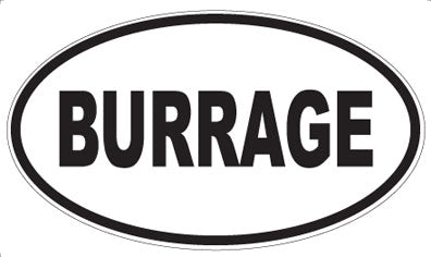 BURRAGE - Oval Magnet