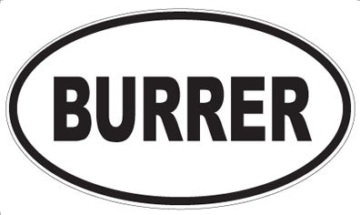 BURRER - Oval Magnet