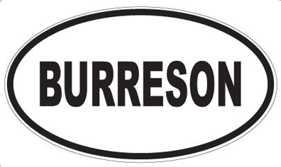 BURRESON - Oval Magnet