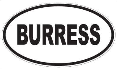 BURRESS - Oval Magnet
